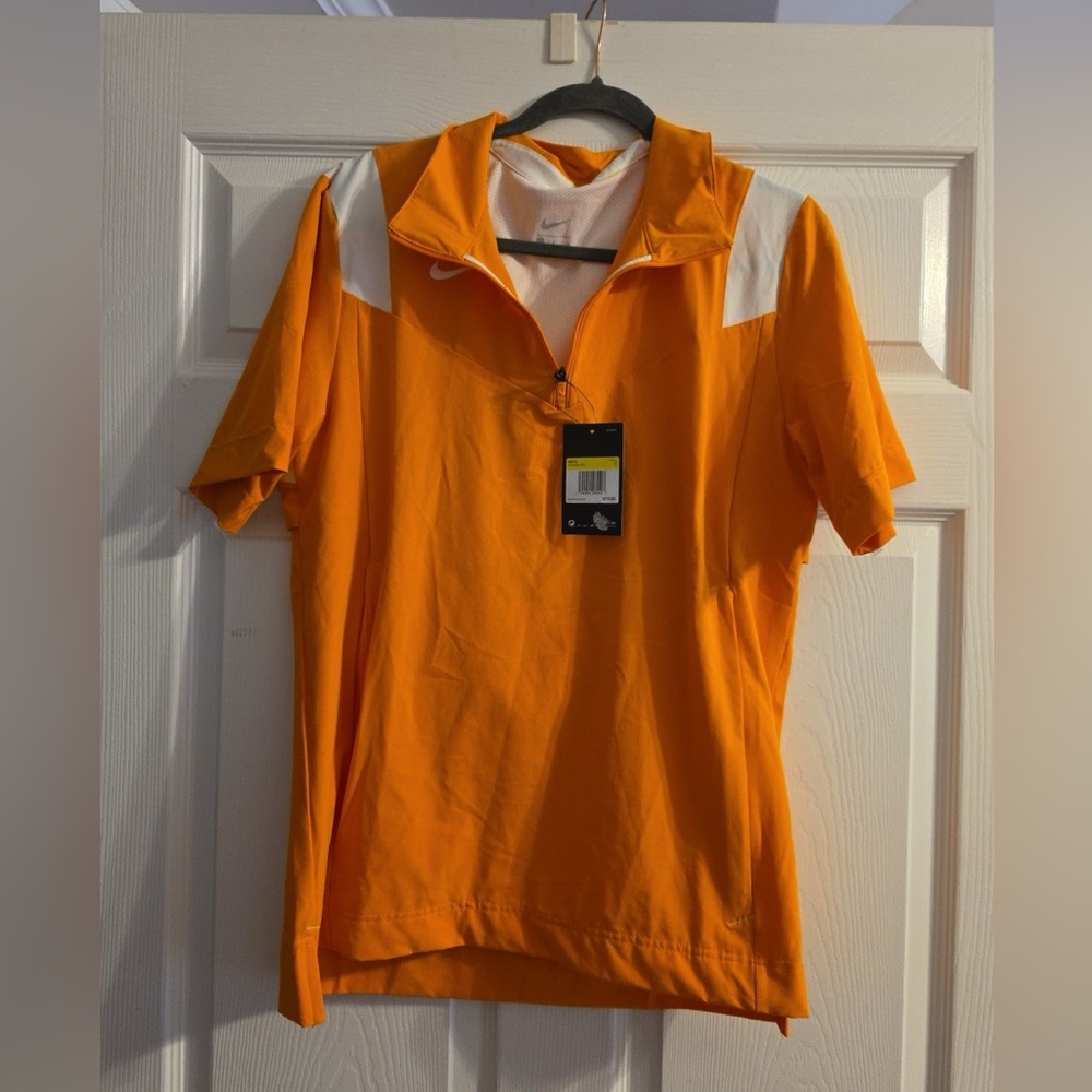 Nike Golf Shirt 1/4 Zip Orange size S